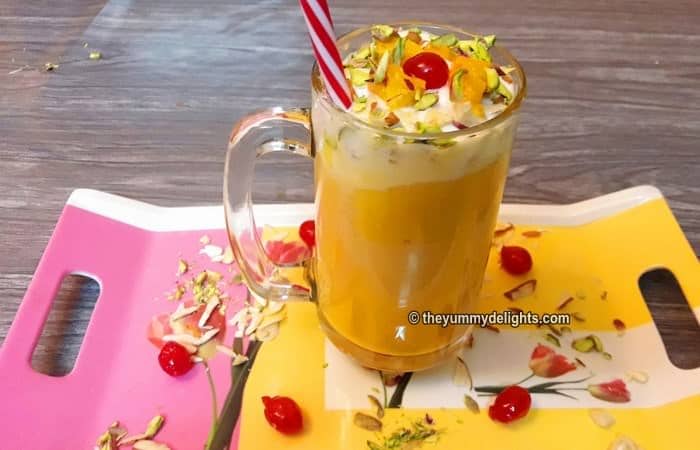 how to make mango mastani recipe with step by step pictures