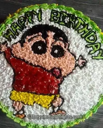 Shinchan birthday cake recipe