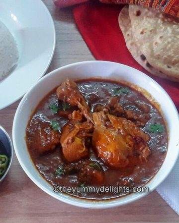 dhaba style steamed rice served with Roti and steamed rice
