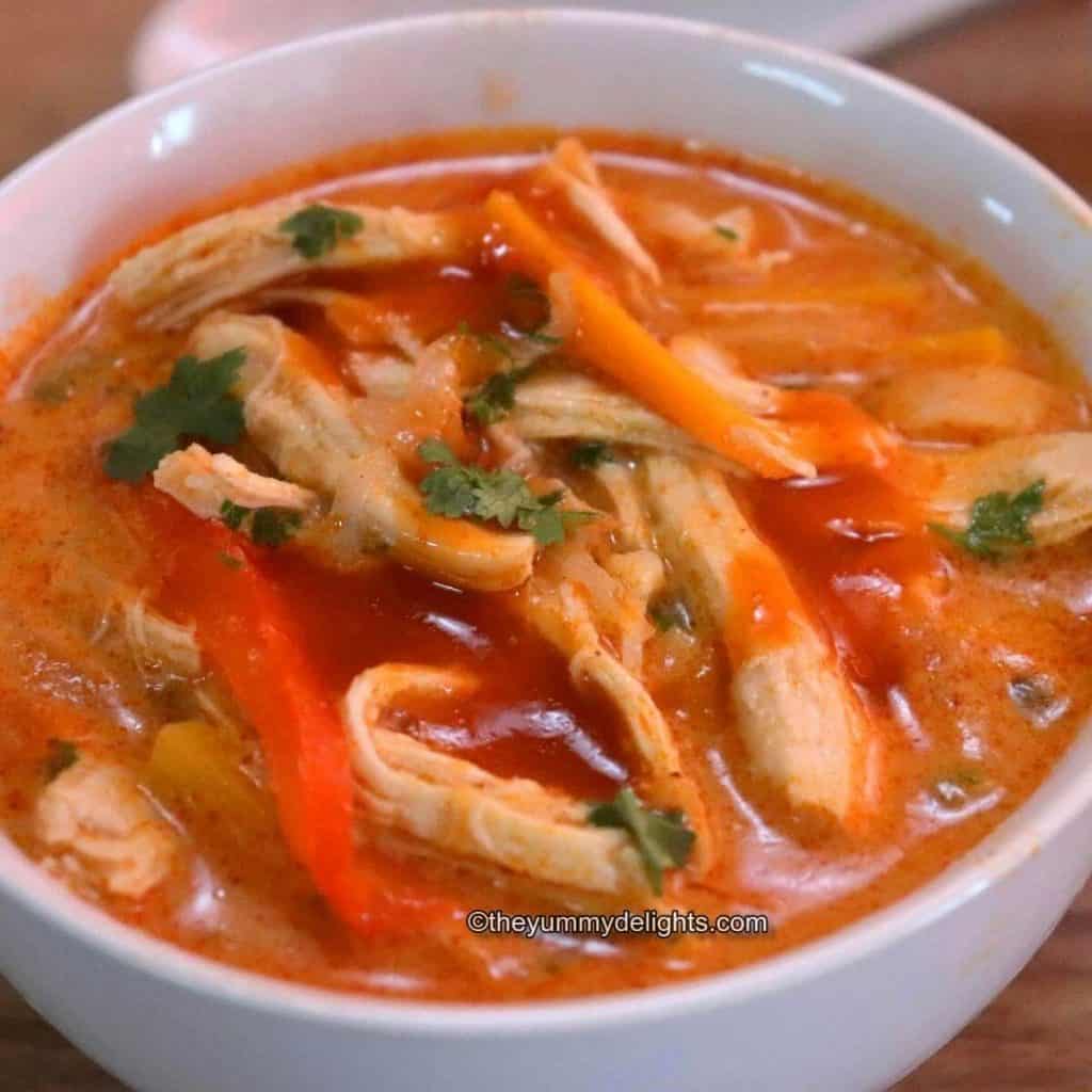 Thai Red Curry Chicken Soup