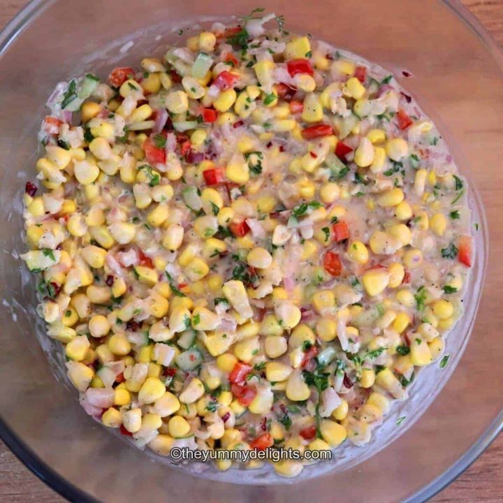 Creamy corn salad recipe | Greek Yogurt Corn Salad