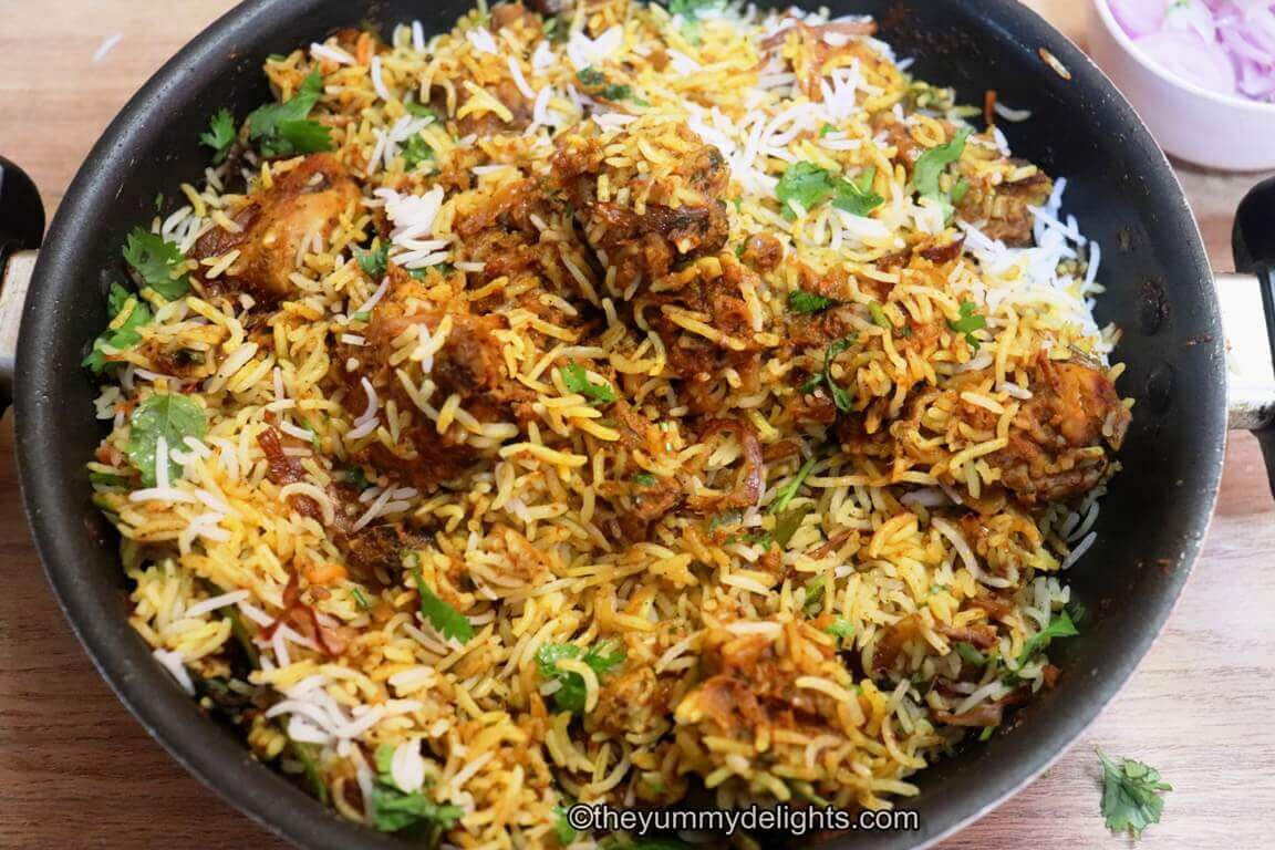 Hyderabadi chicken dum biryani