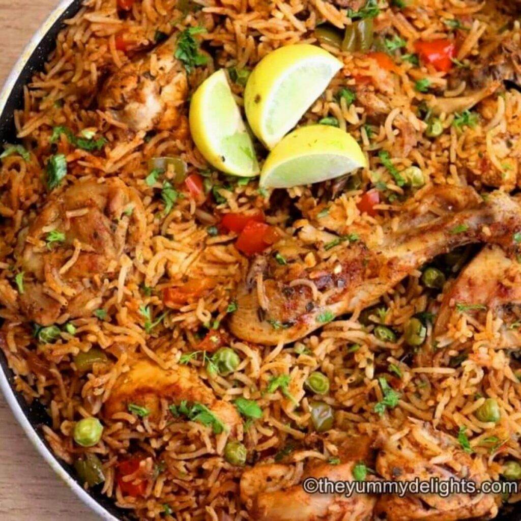 One Pan Spanish Chicken and Rice - The Yummy Delights