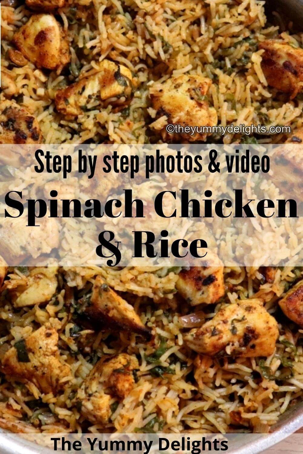 Healthy Chicken and Rice with Spinach (OnePan)