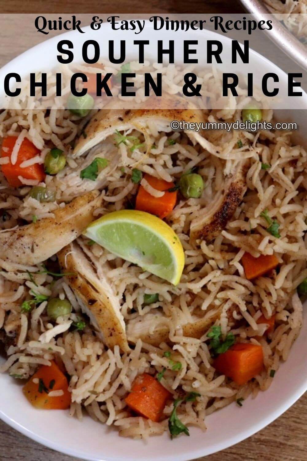 Southern Chicken and Rice Recipe - The Yummy Delights