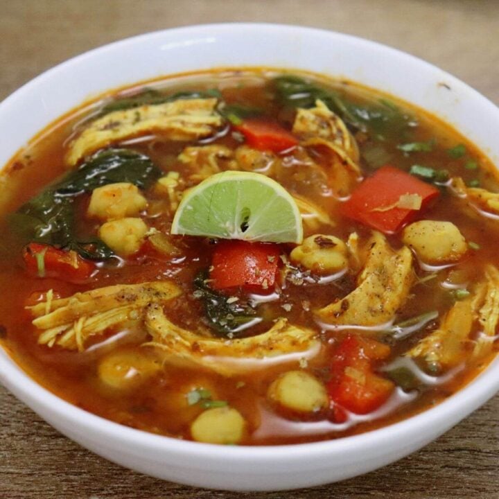 Mediterranean Chicken and Chickpea Soup - The Yummy Delights