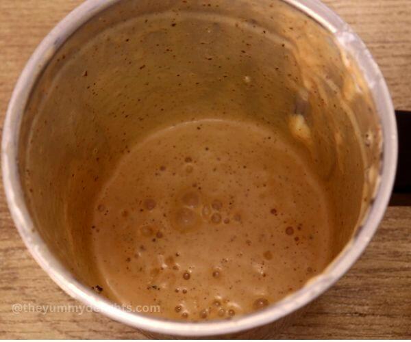 blended chipotle mayo in a jar.