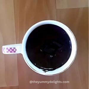 final shot of chocolate mug cake.