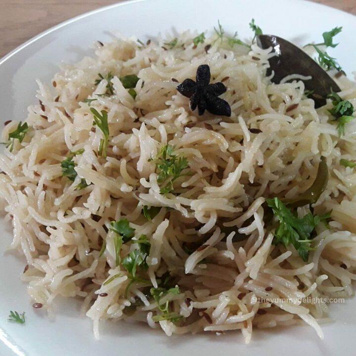 Jeera rice in Pressure Cooker (Cumin Rice)