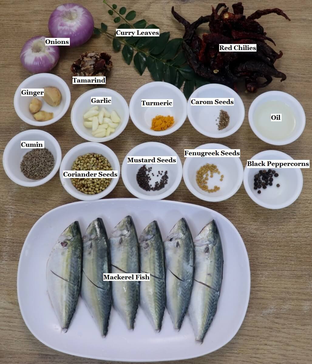 ingredients to make bangude pulimunchi.