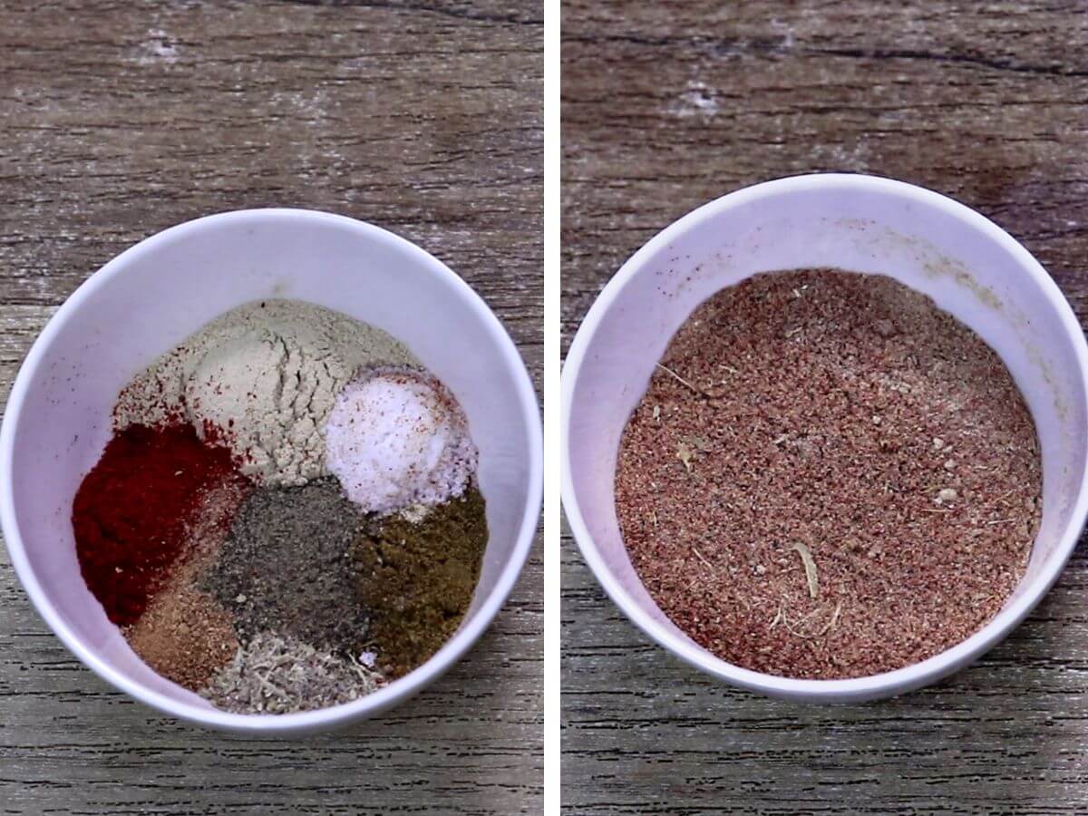 homemade seasoning for roasting chickpeas to make kale salad with chickpeas.
