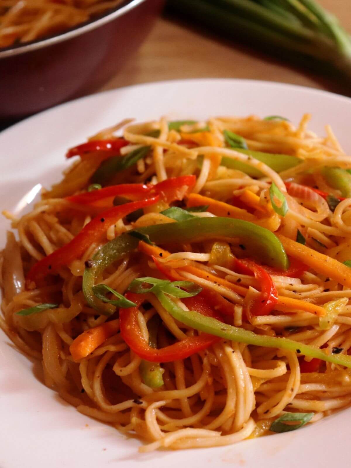 close-up of spaghetti marinara served on a plate.