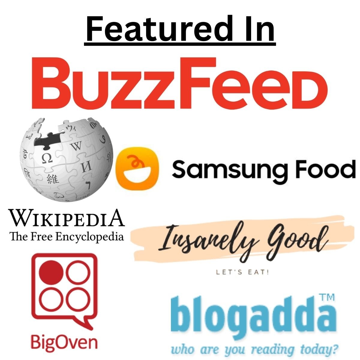 featured in buzzfeed, wikipedia, samsung food, blogadda, and others,