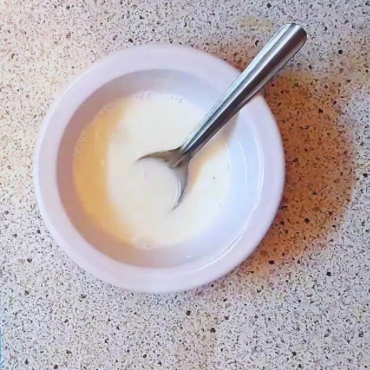 corn flour slurry in a bowl.