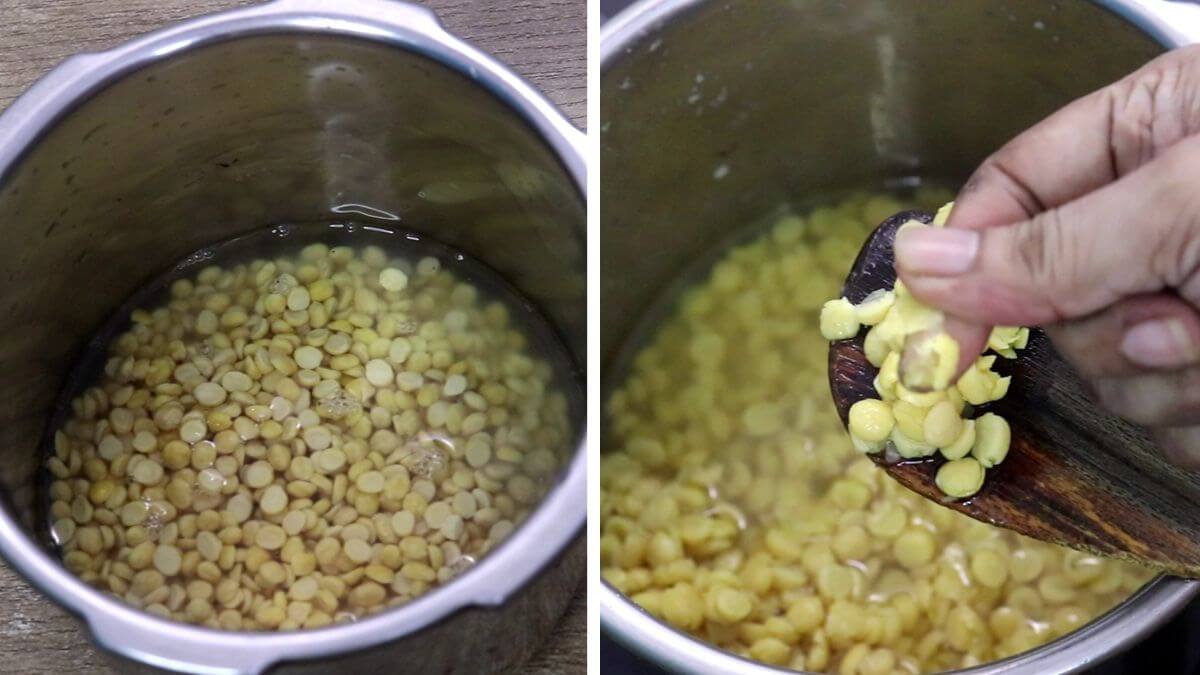 cooked chana dal for mangane recipe.